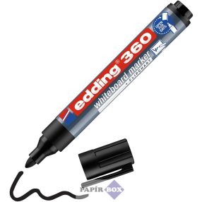   Tábla- és flipchart marker, 1,5-3 mm, kúpos, EDDING "360", fekete