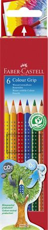 Színes ceruza készlet, háromszögletű, FABER-CASTELL "Grip 2001", 6 különböző szín