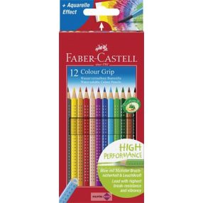   Színes ceruza készlet, háromszögletű, FABER-CASTELL "Grip 2001", 12db/klt