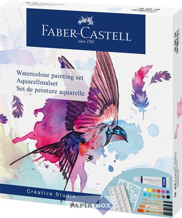 Akvarell festékkészlet, tubusos, kiegészítőkkel, FABER-CASTELL "Creative Studio"