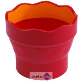   Ecsettál, műanyag, FABER-CASTELL "Click&Go", piros