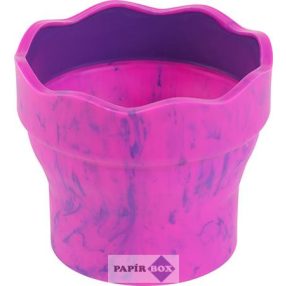   Ecsettál, műanyag, FABER-CASTELL "Click&Go", rózsaszín