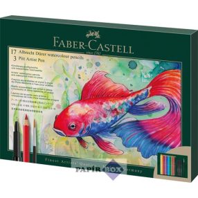   Akvarell ceruza készlet, ecsettel, FABER-CASTELL "Albrecht Dürer & Pitt Artist Pen"
