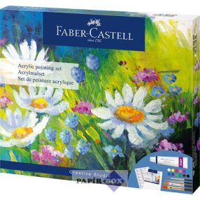   Akrilfesték készlet festővászonnal, tubusos, FABER-CASTELL "Creative Studio"
