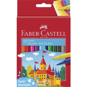   Filctoll készlet, FABER-CASTELL, 12 különböző szín "Castle"