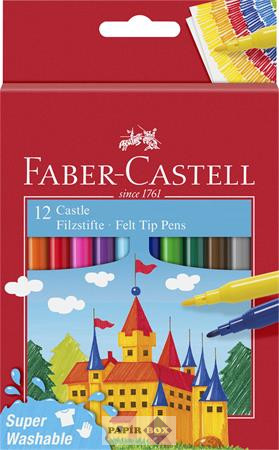 Filctoll készlet, FABER-CASTELL, 12 különböző szín "Castle"