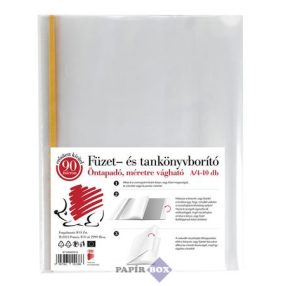   Tankönyvborító, A4, 90 mikron, víztiszta, öntapadó csíkkal, ICO "Süni"