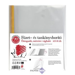   Tankönyvborító, A5, 90 mikron, víztiszta, öntapadó csíkkal, ICO "Süni"