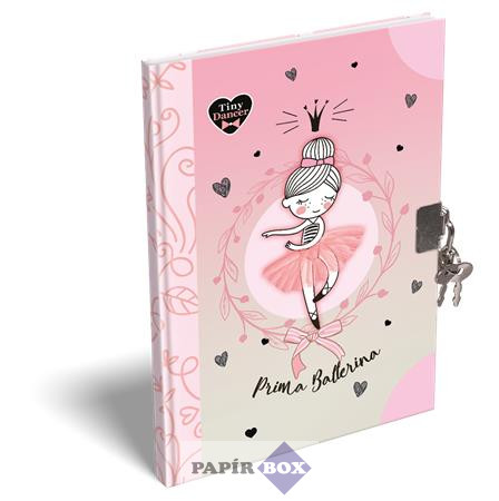 Emlékkönyv, lakattal, A/5, keményfedeles, LIZZYSULI, "Tiny Dancer, Lovely Ballerina"