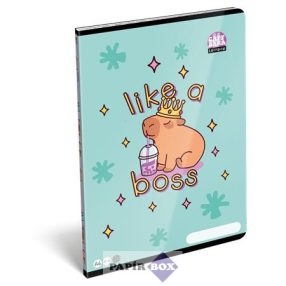   Füzet, tűzött, A/4, kockás, 32 lap LIZZYSULI, "Lollipop Capybara"