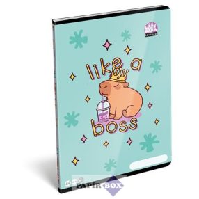  Füzet, tűzött, A/4, sima, 32 lap LIZZYSULI, "Lollipop Capybara"
