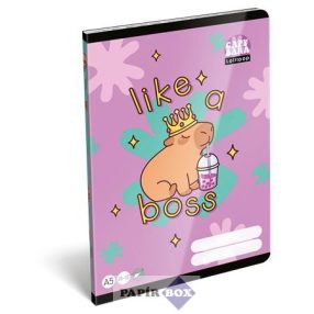   Füzet, tűzött, A/5, sima, 32 lap LIZZYSULI, "Lollipop Capybara", "20-32"
