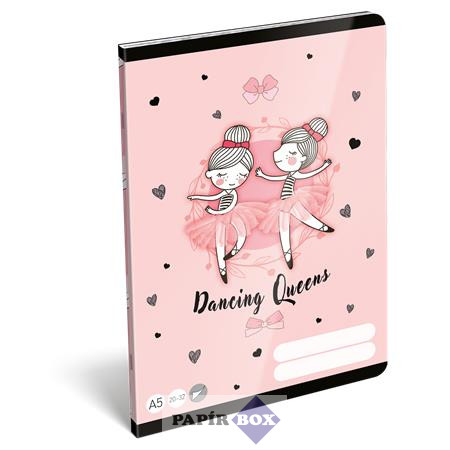 Füzet, tűzött, A/5, sima, 32 lap LIZZYSULI, "Tiny Dancer, Lovely Ballerina", "20-32"