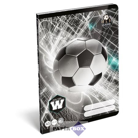 Füzet, tűzött, A5, sima, 32 lap, LIZZYSULI, "Top League","20-32", Foci