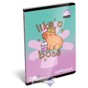   Füzet, tűzött, A/5, szótár, 32 lap LIZZYSULI, "Lollipop Capybara", "31-32"