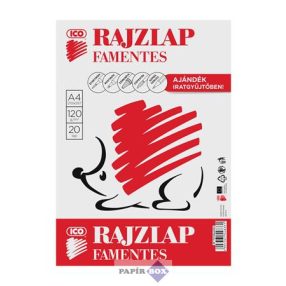 Rajzlap, famentes, A4, 120 g/m2, ICO "Süni"