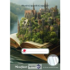   Olvasónapló, tűzött, A/5, 32 lap, 3. osztály, ICO "Süni Mesefüzet", fantázia birodalom