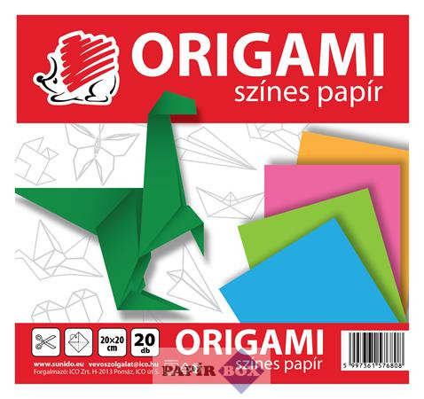 Origami papír, 20x20 cm, ICO "Süni", 20 lap