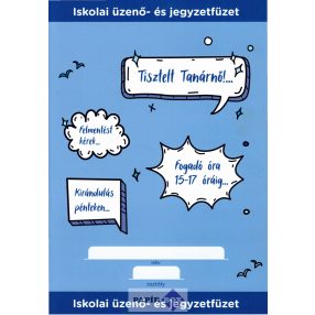 Füzet, tűzött, A/5, üzenő, 32 lap, ICO, kék