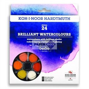   Vízfesték Koh-i-Noor, 24 színű, kerek, 22,5 mm Anilinky Brillant