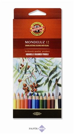 Akvarell ceruza készlet, KOH-I-NOOR "Mondeluz 3716/12" 12db/klt