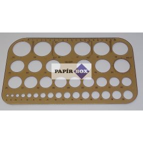 Körsablon Koh-i-noor, 4mm - 40mm