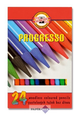 Színes ceruza készlet, henger alakú, famentes, KOH-I-NOOR "Progresso 8758/24"