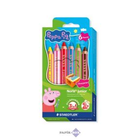   Színes ceruza készlet, hatszögletű, jumbo, STAEDTLER „Noris® junior 140", Peppa malac