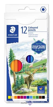Színes ceruza készlet, hatszögletű, STAEDTLER "146C", 12 különböző szín