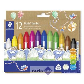   Zsírkréta, vastag, háromszögletű, STAEDTLER "Noris® jumbo 228 14", 12 különböző szín