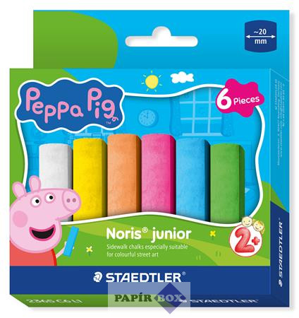 Aszfaltkréta, jumbo, STAEDTLER "Noris® Junior 2365", Peppa malac, 6 szín