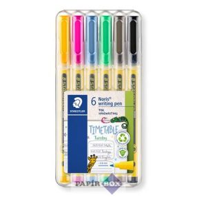   Tűfilc készlet, 0,6 mm, STAEDTLER "Noris® 307", 6 különböző szín
