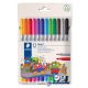 Filctoll készlet, 1-3 mm, kétvégű, kimosható, STAEDTLER "Noris® 320, 12 különböző szín