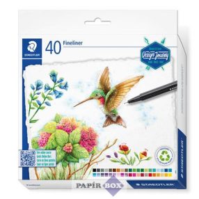   Tűfilc készlet, 0,3 mm, STAEDTLER "Triplus 334 Design Journey", 40 különböző szín
