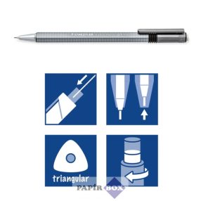   Nyomósirón, 0,7 mm, STAEDTLER "Triplus Micro 774", szürke