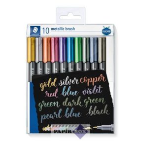   Dekormarker, 1-6 mm, kúpos, STAEDTLER "8321", 10 különböző metál szín