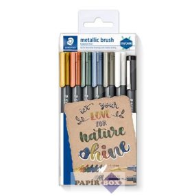   Dekormarker, 1-6 mm, kúpos, ajándék tusfilccel, STAEDTLER "8321", 6 különböző metál szín