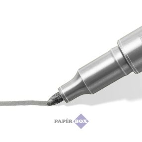   Dekormarker, 1-2 mm, kúpos, STAEDTLER "8323", ezüst