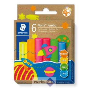   Modellező gyurma készlet, STAEDTLER "Noris® jumbo 842", 6 különböző neon szín