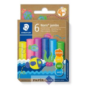   Modellező gyurma készlet, STAEDTLER "Noris® jumbo 842", 6 különböző csillámos szín
