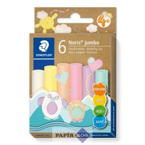   Modellező gyurma készlet, STAEDTLER "Noris® jumbo 842", 6 különböző pasztell szín