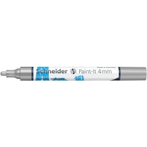   Akril marker, 4 mm, SCHNEIDER "Paint-It 320", ezüst