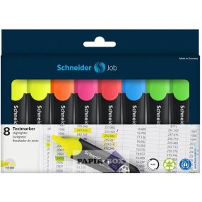   Szövegkiemelő készlet, 1-5 mm, SCHNEIDER "Job 150", 6+2 szín