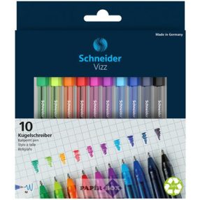   Golyóstoll készlet, 0,5 mm, kupakos, SCHNEIDER "Vizz", vegyes színek