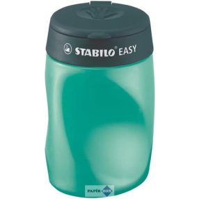   Hegyező, háromlyukú, tartályos, balkezes, STABILO "Easy", olajzöld