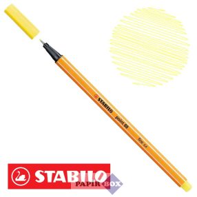   Tűfilc, 0,4 mm, STABILO "Point 88", citromsárga, 88/24