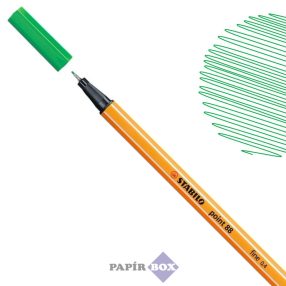 Tűfilc, 0,4 mm, STABILO "Point 88", zöld, 88/36