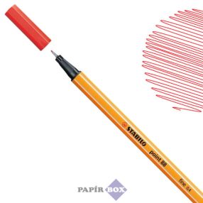 Tűfilc, 0,4 mm, STABILO "Point 88", piros, 88/40