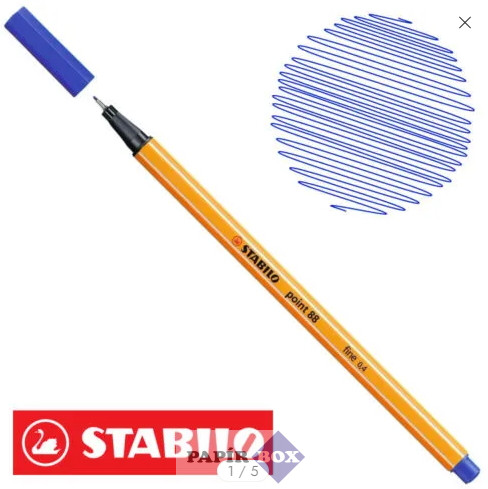 Tűfilc, 0,4 mm, STABILO "Point 88", kék, 88/41