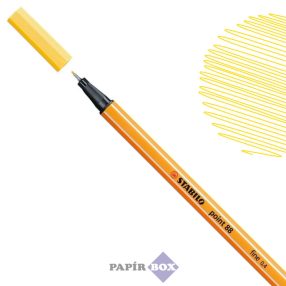 Tűfilc, 0,4 mm, STABILO "Point 88", sárga, 88/44